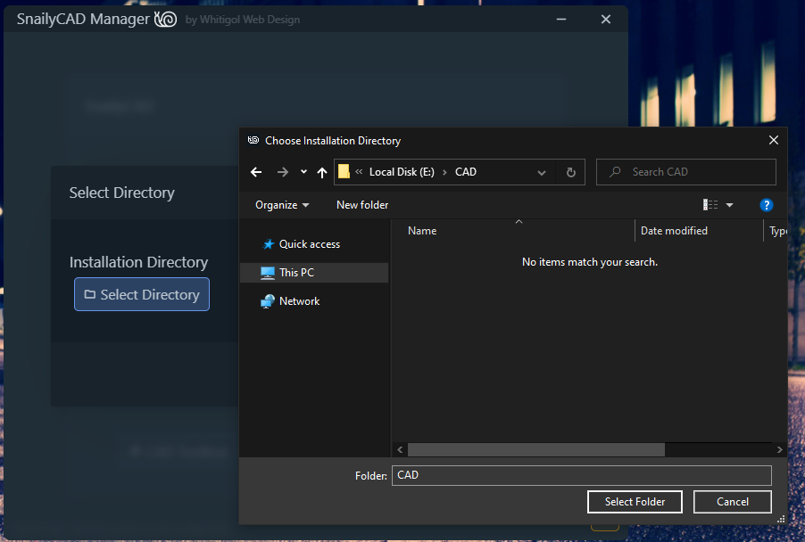 Choose directory