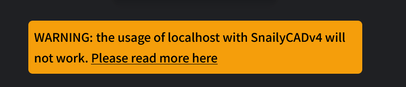 localhost usage error